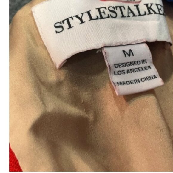 StyleStalker Red Lace Midi Cocktail Dress – Size M - Picture 6 of 6